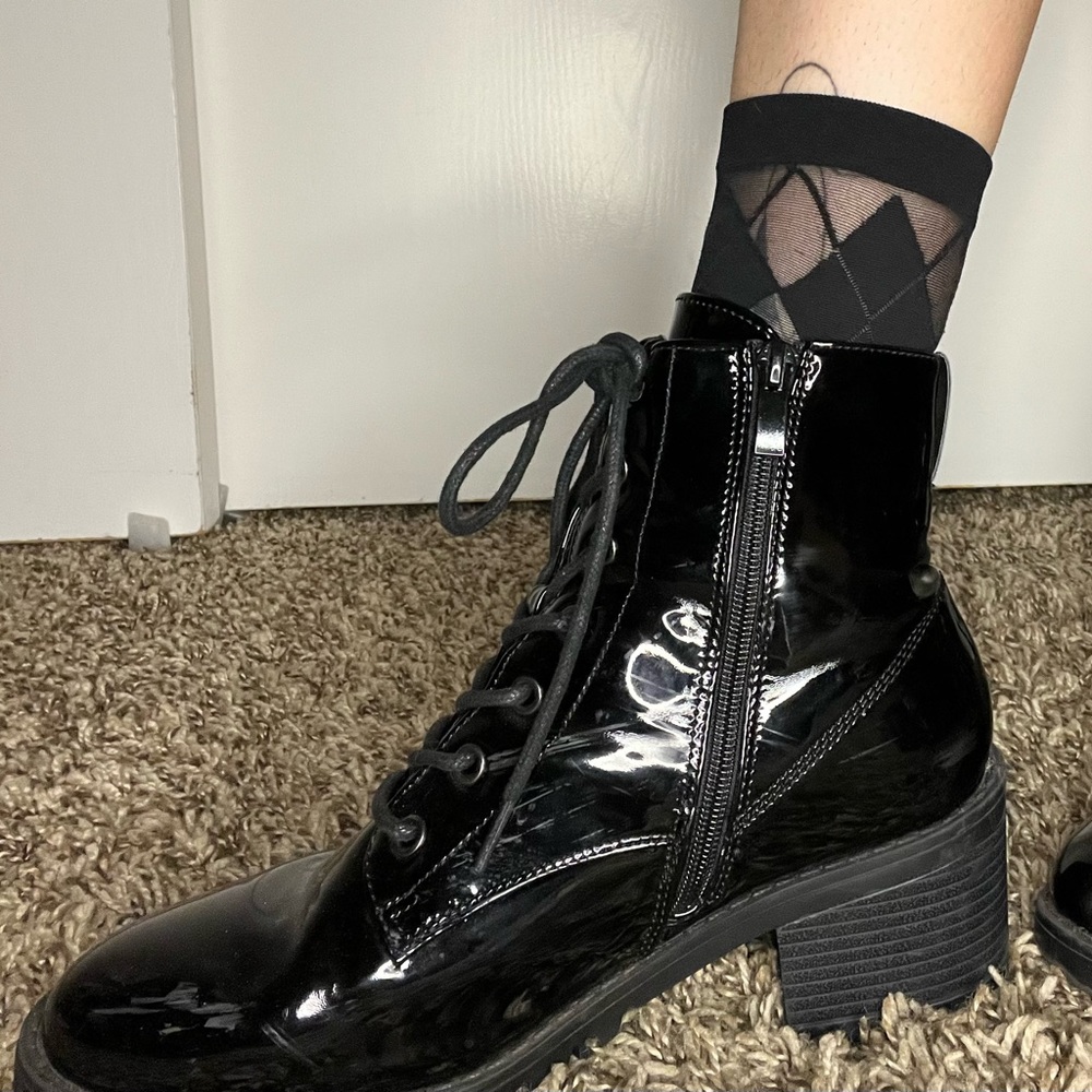 Black Edgy Ankle Boots